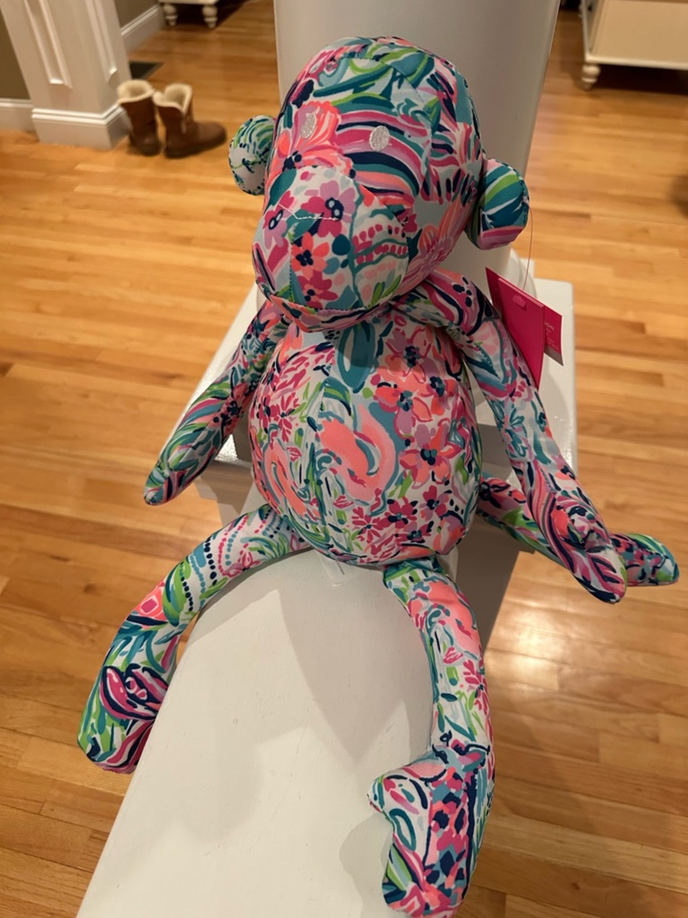 Lilly Pulitzer Multi-Colored Floral Plush Monkey